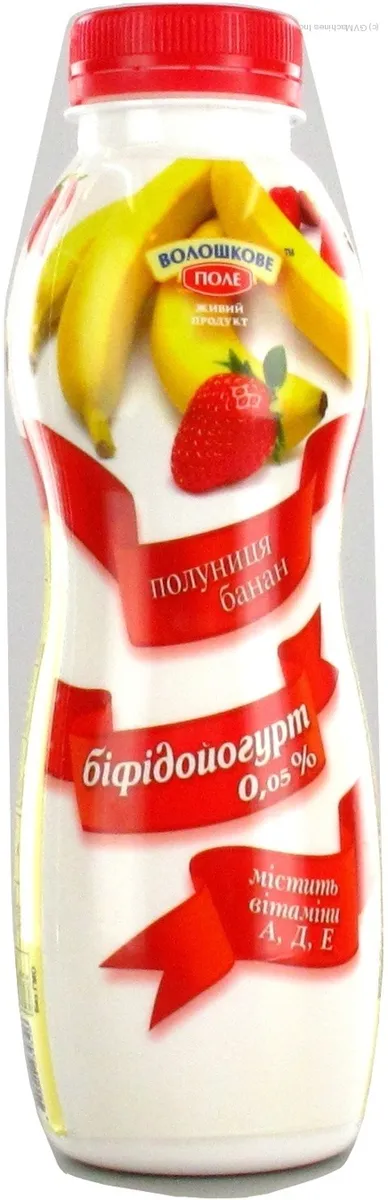 Voloshkove Pole Bifidoyogurt strawberry banana 0.05% bottle 430g