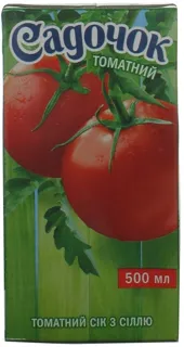 Sadochok Tomato Juice with Salt, Sterilized, Reconstituted, 500ml Tetra Pak — photo 5