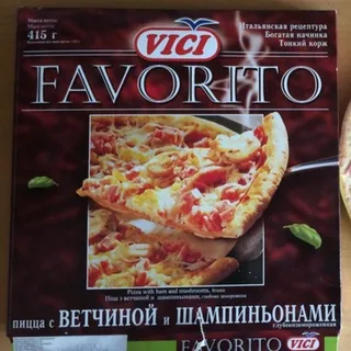 Favorito Vici Pizza with Ham and Mushrooms 415g — photo 3