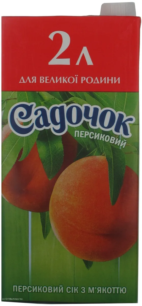 Sadochok Peach Juice with Pulp Sterilized 2L