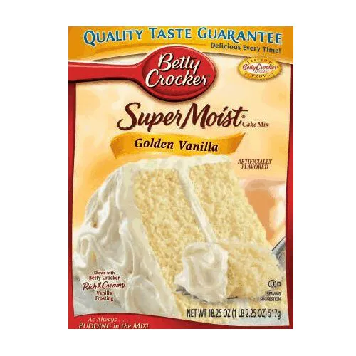 Betty Crocker Супер Вологий Золотий Ванільний торт Мікс 432г
