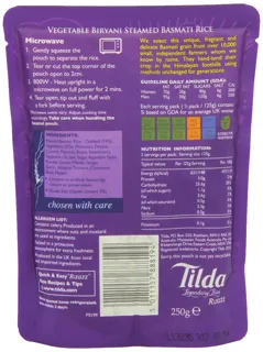 Tilda Steamed Basmati Vegetable Biryani — photo 7