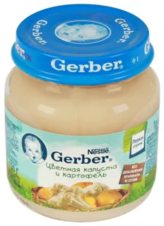 Gerber Puree Cauliflower and Potato Glass Jar 130g — photo 8