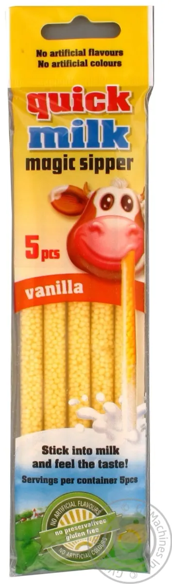 Соломинки Guick milk для молока Ваніль 5шт х20