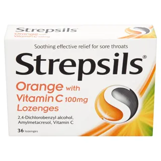 Strepsils Orange with Vitamin C 100 mg lozenges 36 pack — photo 2