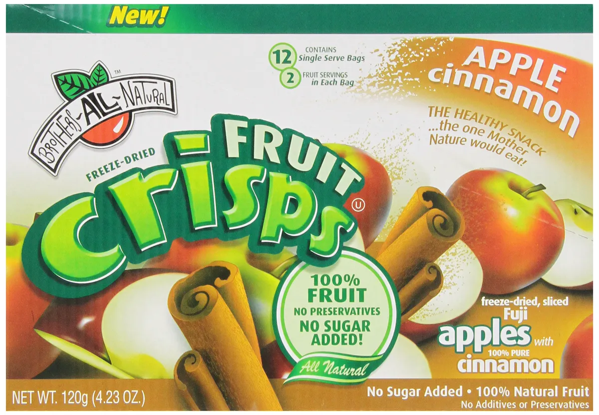 Brothers-all-natural Чіпси із фруктів Fuji Apple і кориці, 0,35 унції (24 упаковки)