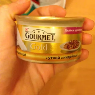 Корм Hurmэ Gourmet Gold для дорослих котів з качкою та індичкою, банка 85г — фото 13