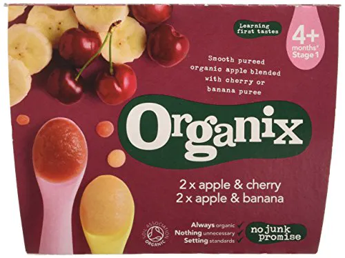 Organix Яблуко та Банан / Яблуко та Вишня Дует Компот