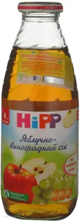 Hipp apple-grape juice baby no sugar from 4 months glass bottle 500ml — photo 3
