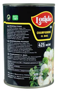 Lorado Sliced Mushrooms 425g can — photo 2