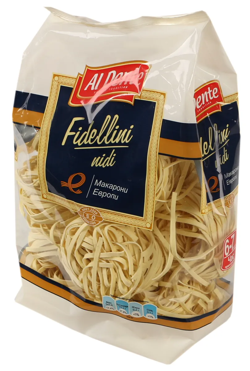 Al Dente 3mm Fidellini Nidi Pasta 400g