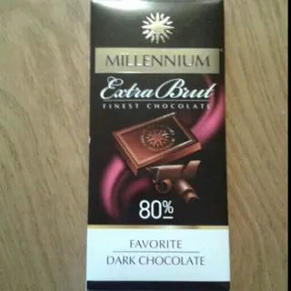 Millennium Extra Brut Dark Chocolate 80% 100g — photo 2