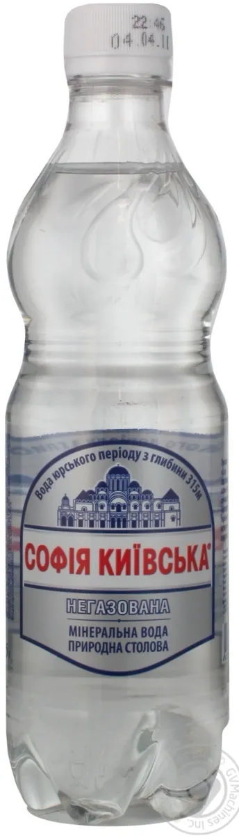 Вода мінеральна Софія Київська негазована 0,5л