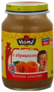 HAMÉ S.r.o. Apricot Fruit Puree for Children from 5 Months Glass Jar 190g — photo 7