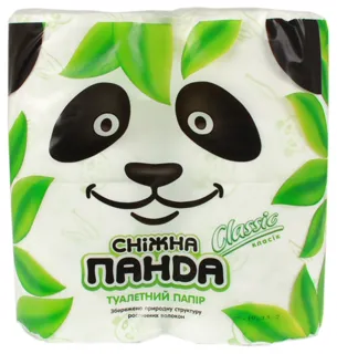 Snizhna Panda Classic Toilet Paper 2-ply 4pcs — photo 5
