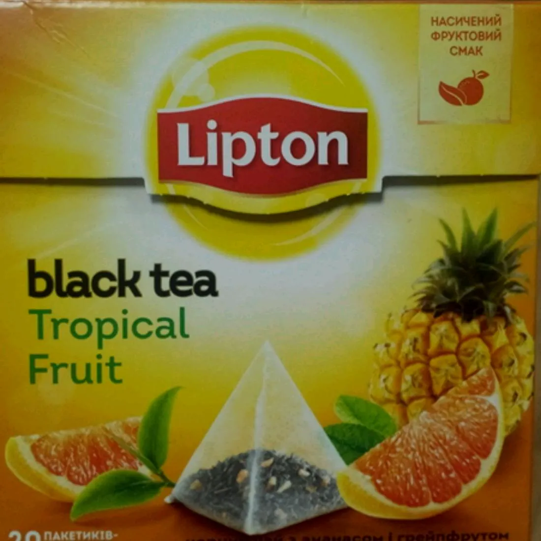 Чай Lipton Тропік Фрут чорний, 2г х 20шт