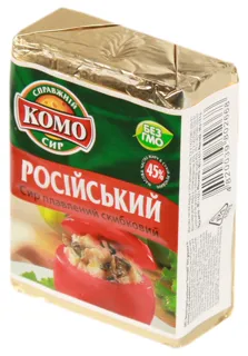 Processed cheese 45%, Russian 90g Foil — photo 2