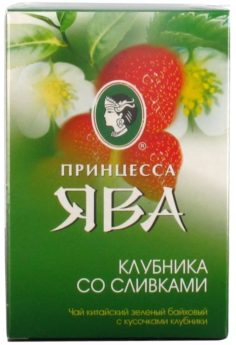 Printsessa Yava Green Tea Strawberry Cream Chinese Loose Leaf with Strawberry Pieces 90g