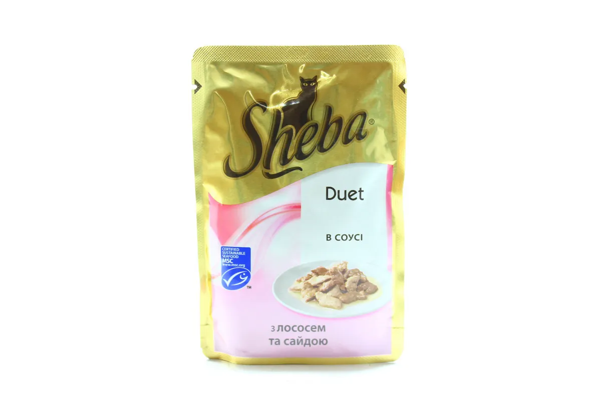 Sheba Duet Cat Food with Salmon and Pollock in Sauce Pouch 85g