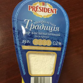 President Cottage Cheese Tradition 0.2% Thermopack 250g — photo 4