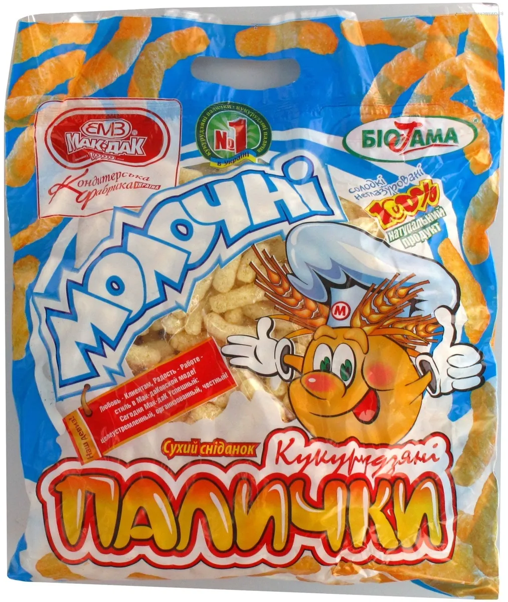 Mak Dak Milk Corn Sticks Flow Pack 175g