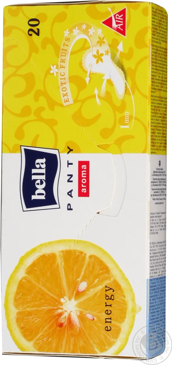 Bella Panty Aroma Energy Прокладки щоденні Екзотичні фрукти 20шт