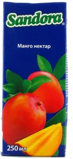 Sandora Mango Nectar with Pulp Sterilized Tetra Pak 250ml — photo 2