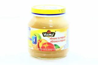 Hame Apple and Peach Puree Glass Jar 125g — photo 5