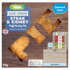 ASDA Slow Cooked Steak & Kidney Puff Pastry Pie