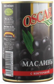 Оливки Oskar чорні з кісточкою 432 мл — фото 5