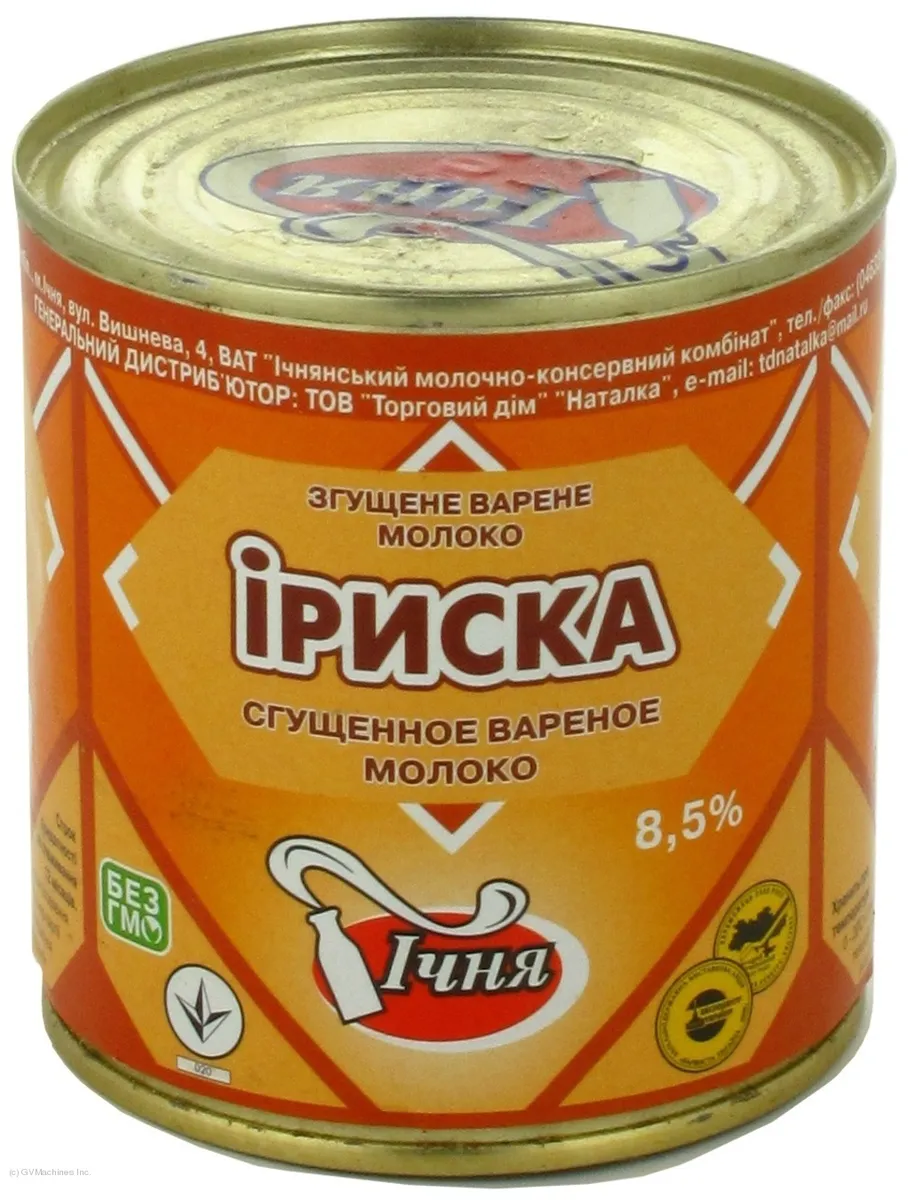 Ichnya Condensed Milk Caramel Boiled 8.5% 380g Metal Can