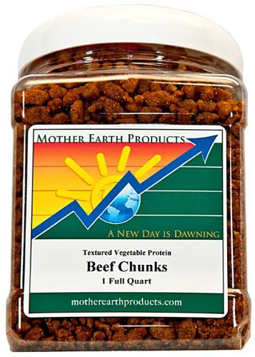 Mother Earth Products текстурований рослинний протеїн у шматках, 1 повний кварт