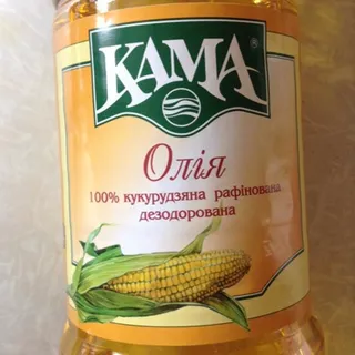 Kama refined corn oil plastic bottle 1L — photo 4