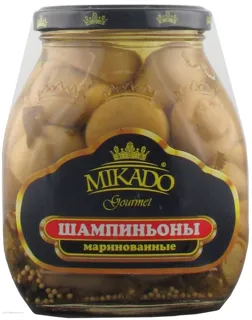 Mikado Whole Marinated Champignon Mushrooms 580ml Jar — photo 5