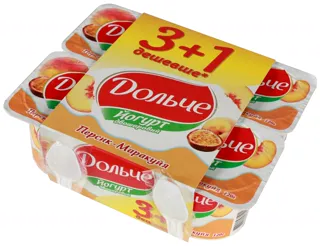 Dolche Yogurt Peach-Passion Fruit 3.2% 120g x 4 — photo 6
