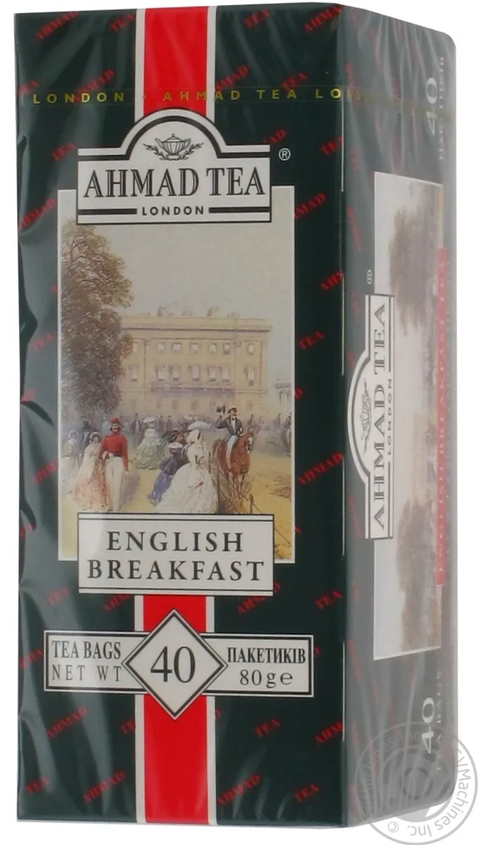 Чай Ahmad Tea чорний English breakfast пачка 40 пакетиків
