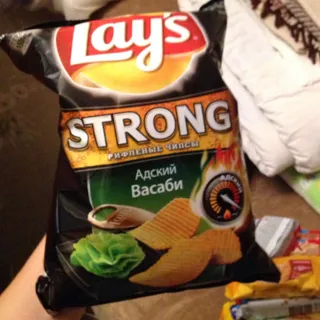 Lays Strong Wasabi Chips 150g — photo 4