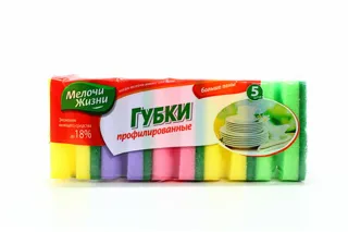 Melochi Zhizni profiled kitchen sponge 5pcs — photo 2
