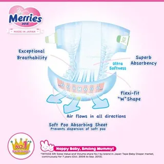 Merries diapers for children size S 4-8kg 82 pcs — photo 9