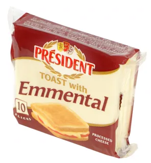 President Emmental Processed Toast Cheese 40% 200g — photo 2