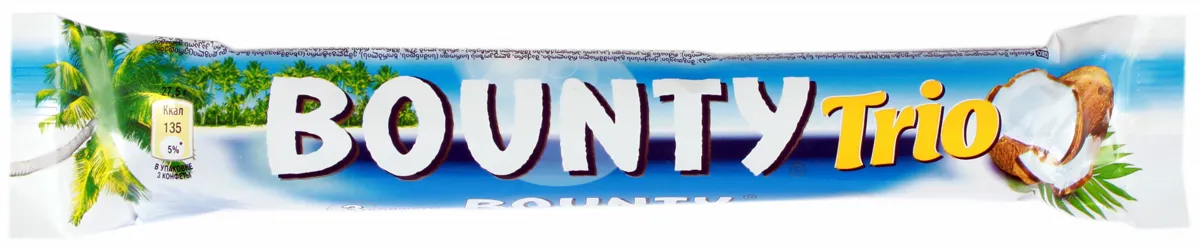 Bounty Trio Chocolate Bar Flow Pack 82.5g