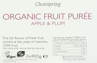Clearspring Organic Apple and Plum Puree 2x100g (pack of 12) — photo 5