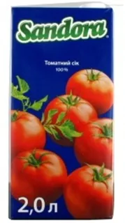 Sandora Tomato Juice with Salt Tetra Pak 2L — photo 7