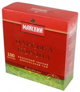 Maysky Black Tea Tsarskaya Korona 100 bags — photo 2
