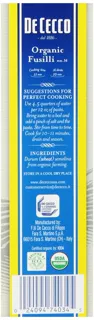 De Cecco Organic Fusilli Pasta, 12 oz (12 pack) — photo 10