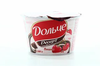 Dolche Cherry Cottage Cheese Dessert with Chocolate 4% Plastic Cup 200g — photo 3