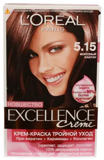 Excellence L'Oreal Hair Dye 5.15 Frosty Chestnut — photo 2