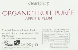 Clearspring Organic Apple and Plum Puree 2x100g (pack of 12) — photo 9