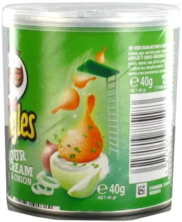 Pringles potato chips sour cream & onion tub 40g — photo 3