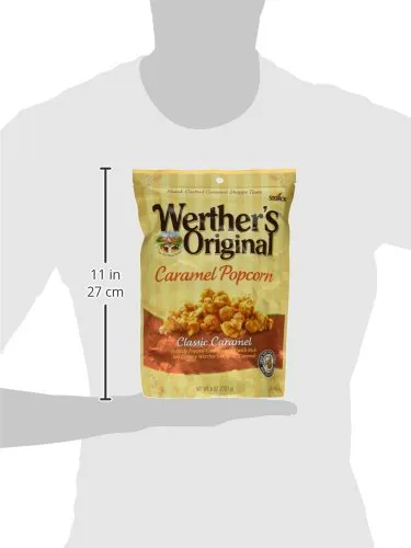 Werthers Весняний Карамельний Попкорн, 6 унцій, 3 пакети